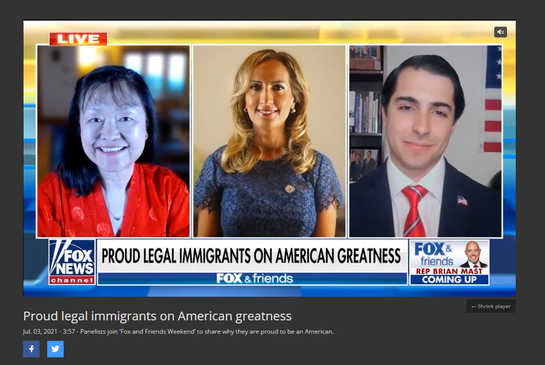 Lily Tang Williams on Fox and Friends panel